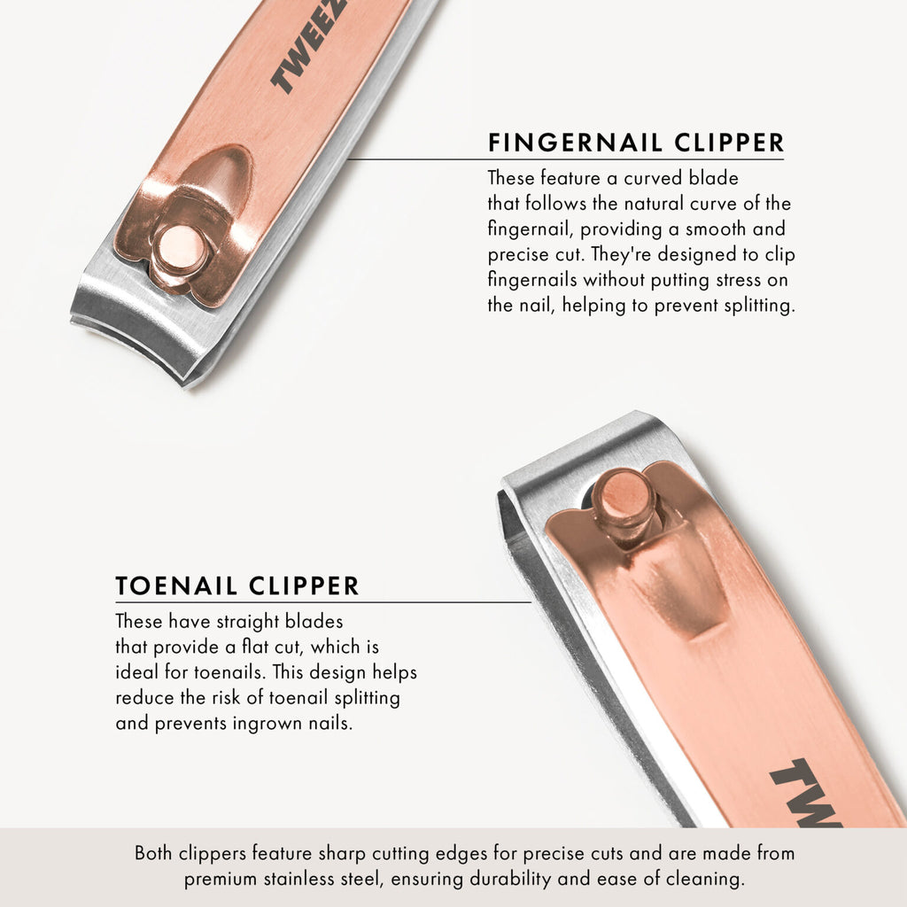 Tweezerman  - Combo Nagelknipper Set Rose Gold – Precisie & Stijl