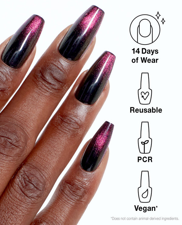 OPI xPRESS/ON – Swipe Night - Lange Zelfklevende Kunstnagels met Gel-look