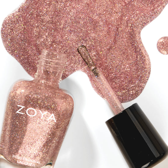 Zoya – Twinklette – Vegan Roségouden Holografische Nagellak – 15 ml