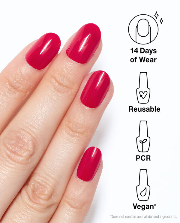 OPI xPRESS/ON – Strawberry Margarita – Korte Zelfklevende Kunstnagels met Gel-look