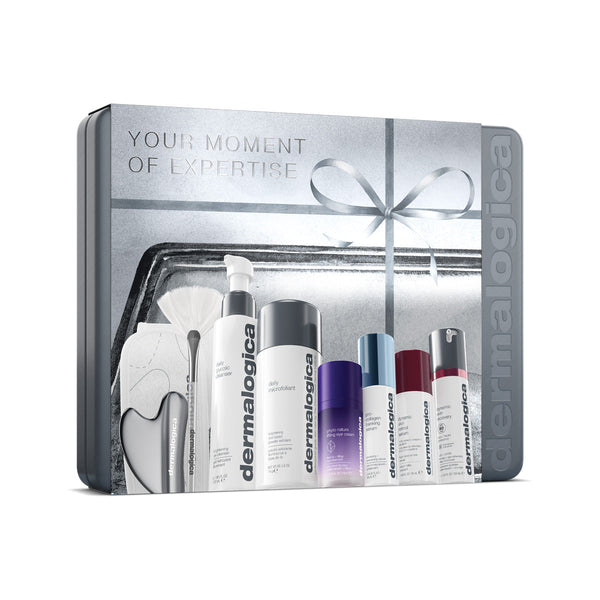 Dermalogica Your Moment of Expertise Cadeauset – Professionele Huidverzorgingsroutine (6 Fullsize + 2 Tools + Haarband)