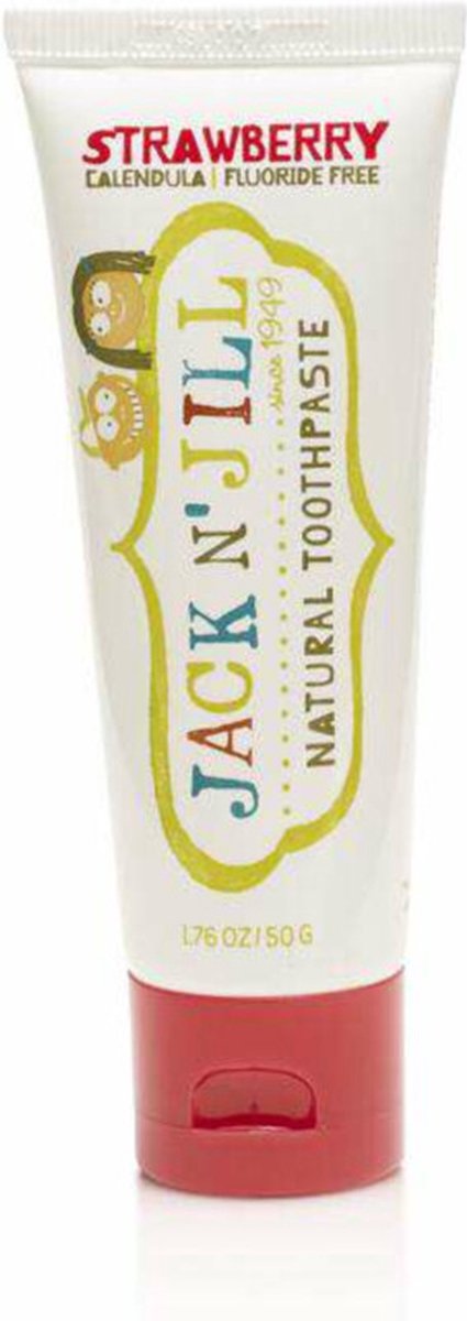 Jack N' Jill Kids Tandpasta Aardbei, natuurlijke tandpasta voor kinderen met lekkere aardbeiensmaak