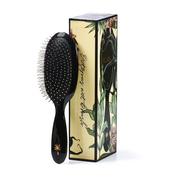 Fan Palm - Wet Brush Nylon Octopus Black w/glitter Medium