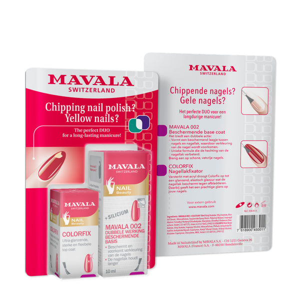 Mavala - Duo Chipping Nail Polish Protective Base Coat+Colorfix - Base en Top Coat - Beauty Junkies