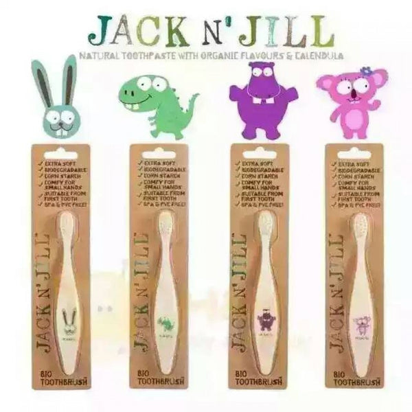 Jack N 'Jill - Brosse de dents pour enfants biodégradables respectueuse de l'environnement et doux
