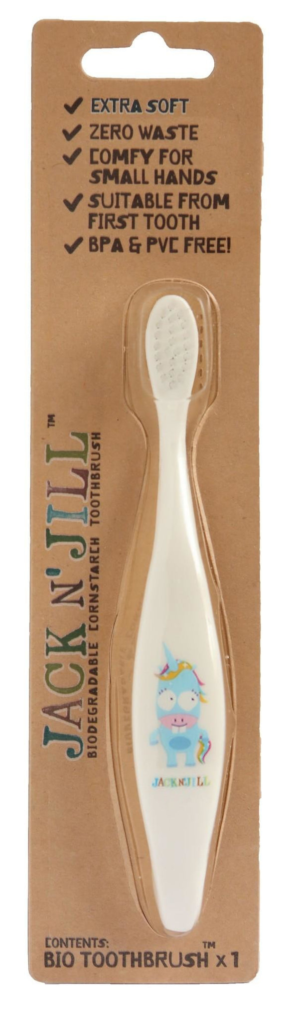 Jack N 'Jill - Brosse de dents pour enfants biodégradables respectueuse de l'environnement et doux