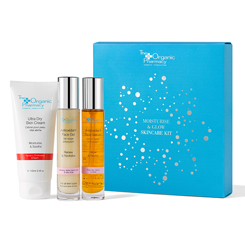 The Organic Pharmacy - Moisture & Glow Skincare Kit -Cadeaubox met skincare-trio - Beauty Junkies