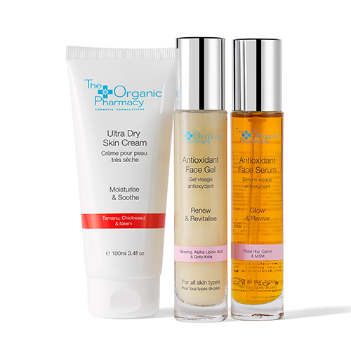 The Organic Pharmacy - Moisture & Glow Skincare Kit -Cadeaubox met skincare-trio - Beauty Junkies