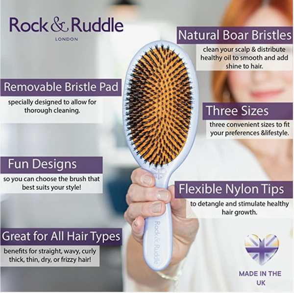 Rock & Ruddle - XXL Luxury Hairbrush Ice Blue