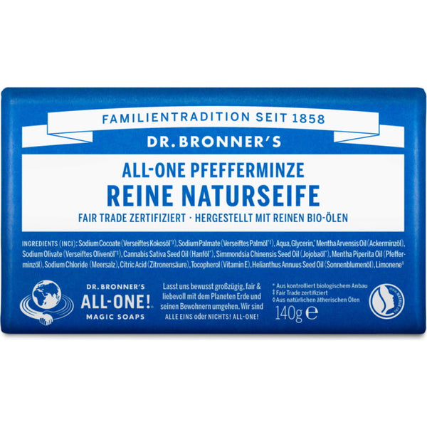Dr. Bronner's  - Pepermunt Zeepblok - Beauty Junkies