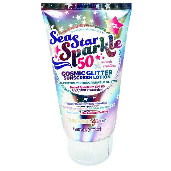 Sunshine & Glitter - Sea Star Sparkle Cosmic SPF 50 Biologisch Afbreekbare Glitter Zonnebrandcrème