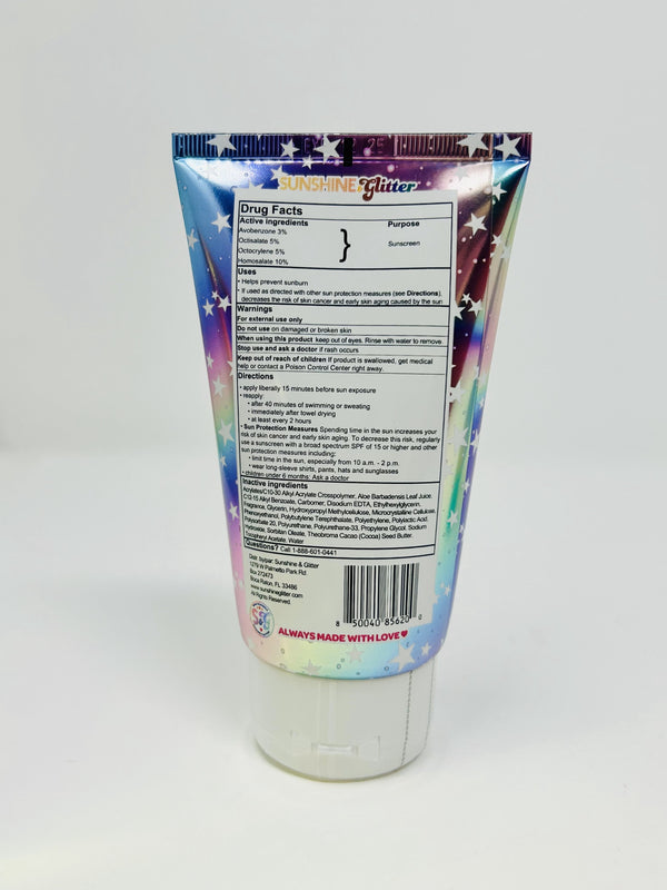 Sunshine & Glitter - Sea Star Sparkle Cosmic SPF 50 Biologisch Afbreekbare Glitter Zonnebrandcrème