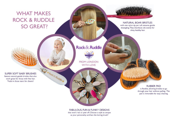 Rock & Ruddle - Haarborstel Rozen - Beauty Junkies