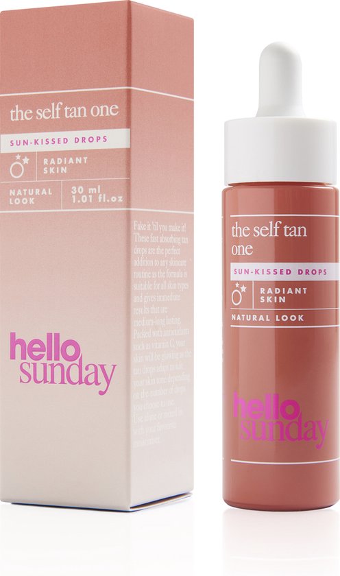 Hello Sunday The Self Tan One Sun-kissed Drops - zelfbruiner voor het gezicht - Beauty Junkies