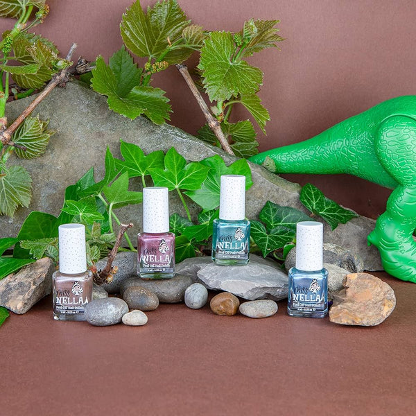 Miss Nella - Nagellack Set Dino - Set von 4 Peel -Off -Nagellackern