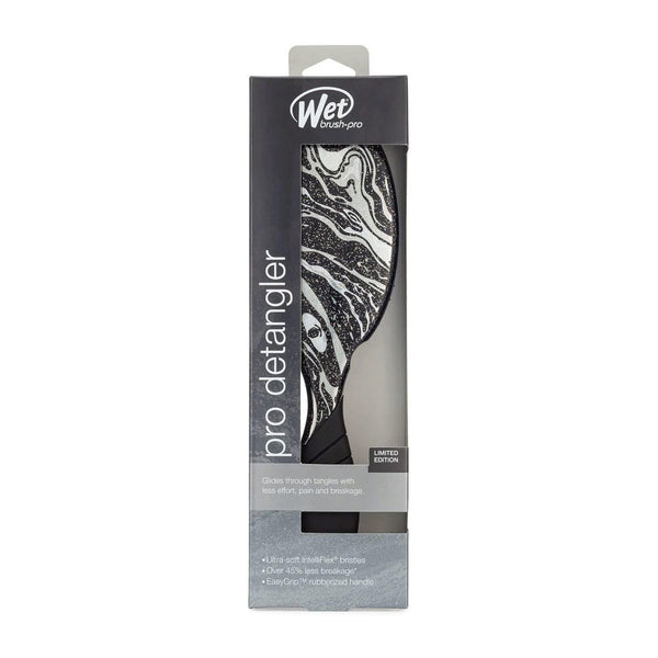 Ontdek de WetBrush Pro Detangler Mineral Sparkle Charcoal, de perfecte borstel voor pijnloos ontklitten van nat en droog haar