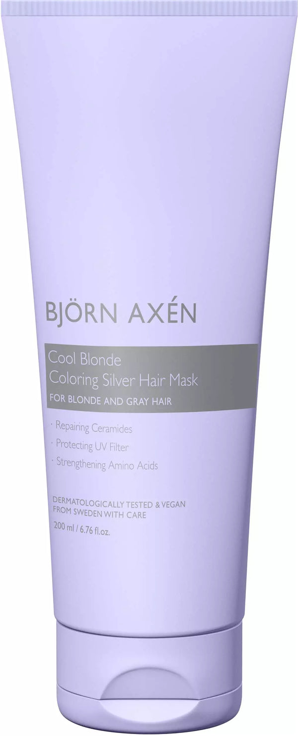 Björn Axén Cool Blonde Coloring Silver Hair Mask – 200 ml – Verhelderend Haarmasker voor Blond en Grijs Haar