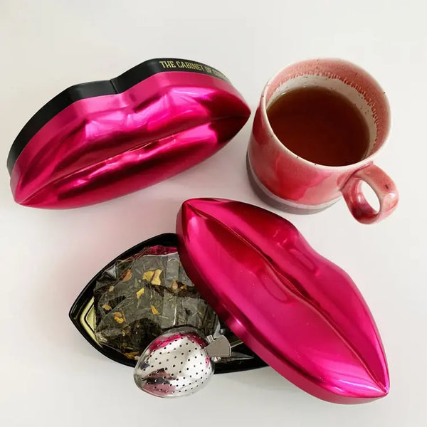 The Cabinet of CuriosiTeas - Bisous Bisous Pink Cadeaublik met Thee en thee-ei - Beauty Junkies