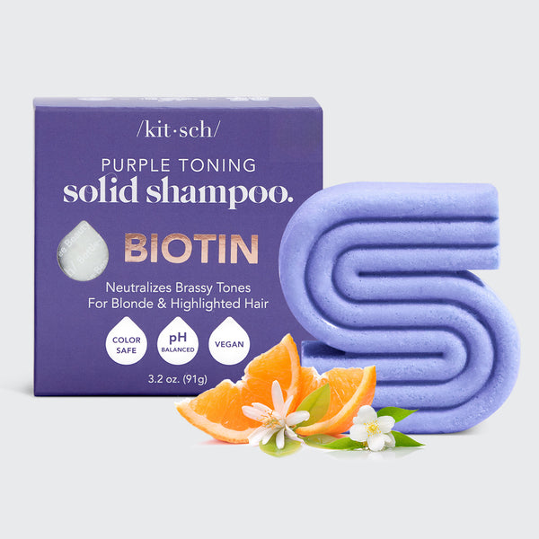 Kitsch - Purple Toning Solid Shampoo Bar met Biotine – Anti-geel - Zilvershampoo