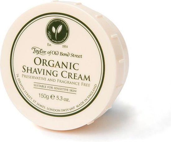 Taylor of Old Bondstreet  - Organic  Scheercrème 150g St James - Beauty Junkies
