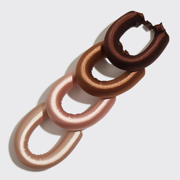 Kitsch - Hitteloze Krulrollers – Grote Satijnen Rollers voor Zachte Krullen (Set van 4)