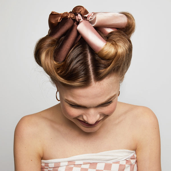 Kitsch - Hitteloze Krulrollers – Grote Satijnen Rollers voor Zachte Krullen (Set van 4)