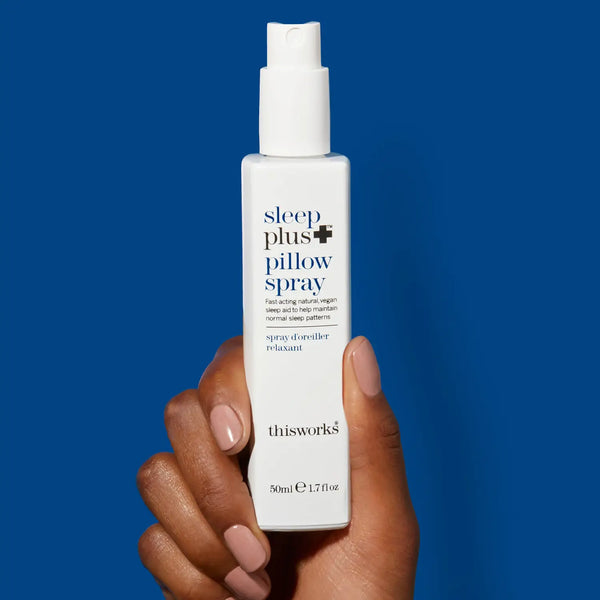 This Works Sleep Plus+ Pillow Spray 50 ml in hand