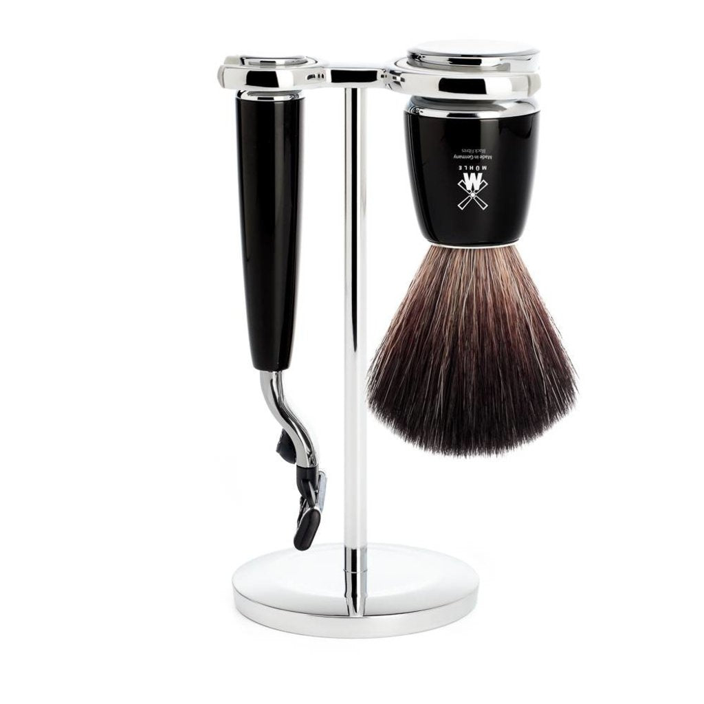 Mühle - Scheerset Rytmo 3-delig - Zwart - Mach3® - Beauty Junkies