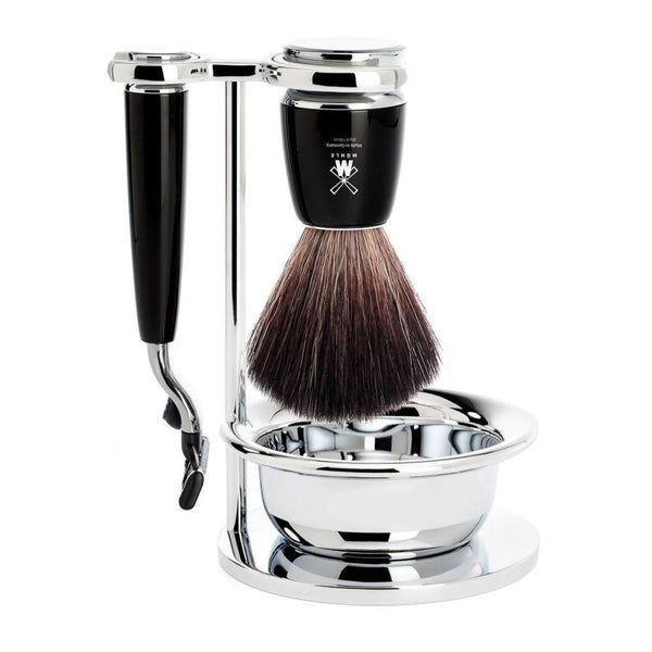 Mühle - Scheerset Rytmo 4-delig - Zwart - Mach3® - Beauty Junkies