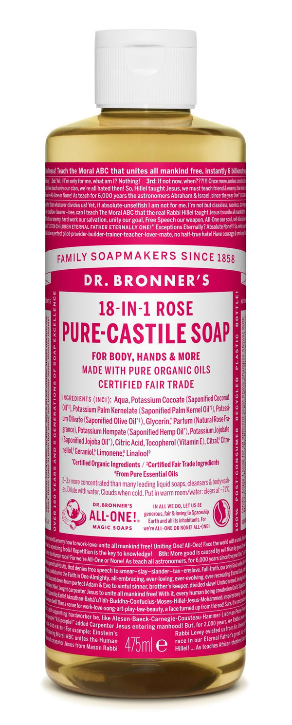 Dr Bronner's - Vloeibare zeep Roos - Beauty Junkies