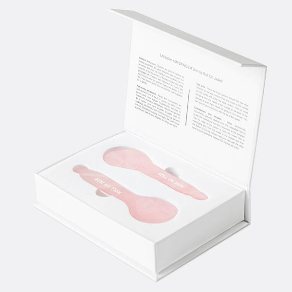 Roll On Jade - Duo Spoons (Quartz Rose) - Workout Set - Huidverzorgingstool - Beauty Junkies