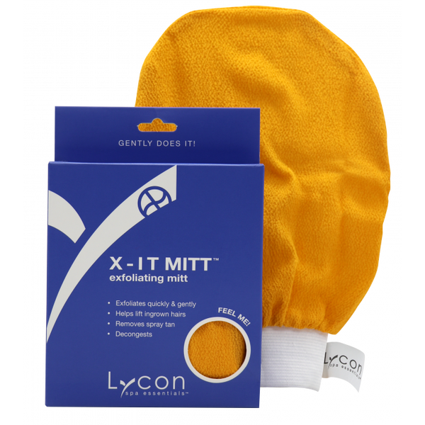 Lycon - X-IT mitt  - Scrub handschoen (per stuk) - Tegen o.a. ingegroeide haartjes - Beauty Junkies