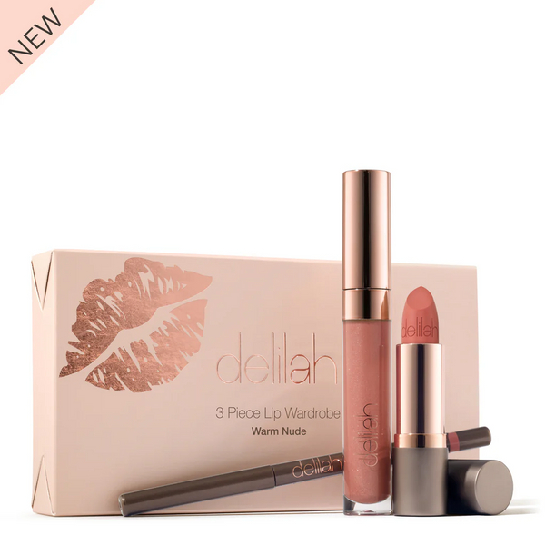 Delilah Cosmetics Lipset 3-delig Warm Nude - Lip Wardrobe