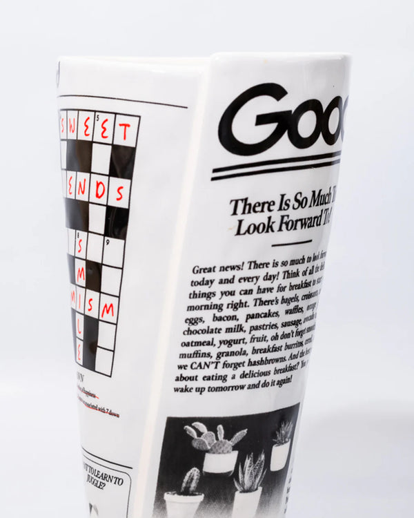 Ban.do - Newspaper Vaas – Keramische Vaas in Krantenontwerp