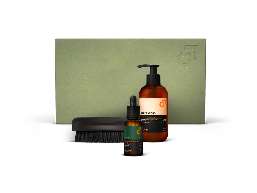 Beviro Bergamia Wood Beard Care Kit – Cadeauset voor Baardverzorging