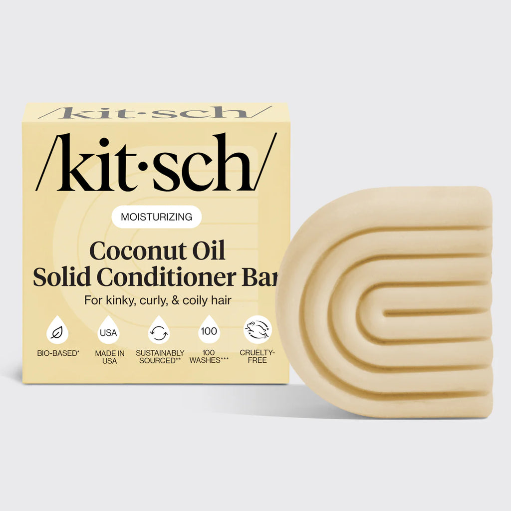 Kitsch - Coconut Oil Conditioner Bar – Voor Droog & Beschadigd Krullend Haar