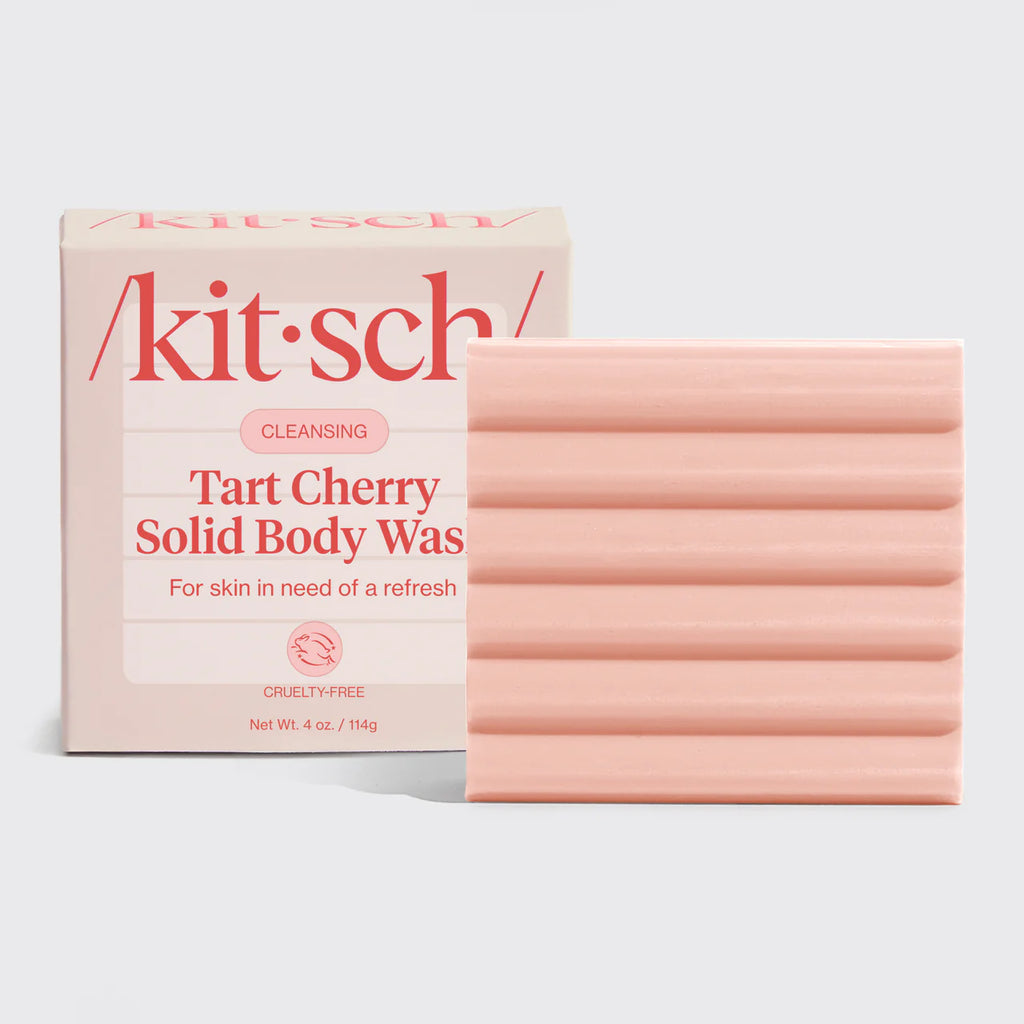 Kitsch - Cleansing Tart Cherry Solid Body Wash – Vaste Douchezeep - Plasticvrij