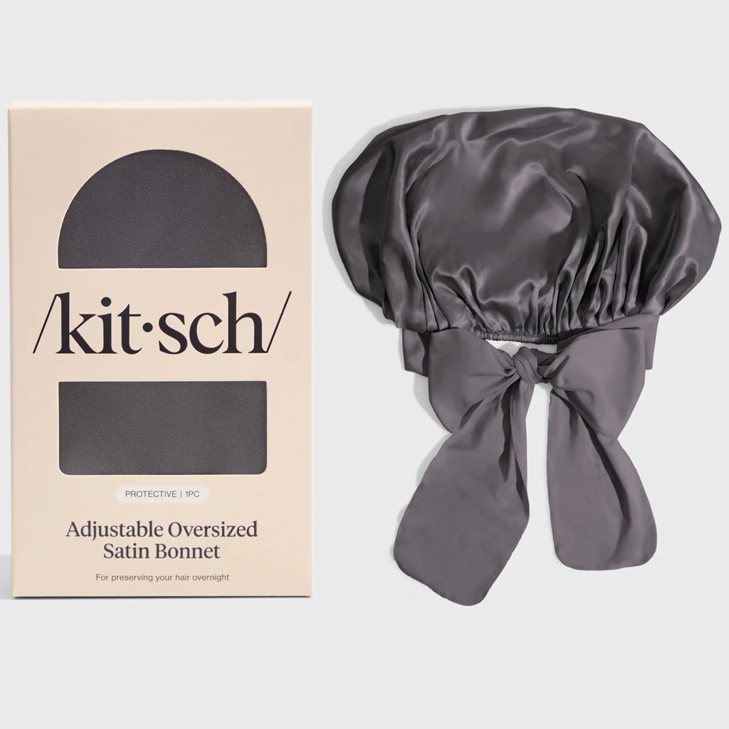 Kitsch Verstelbare Oversized Satijnen Bonnet – Blush