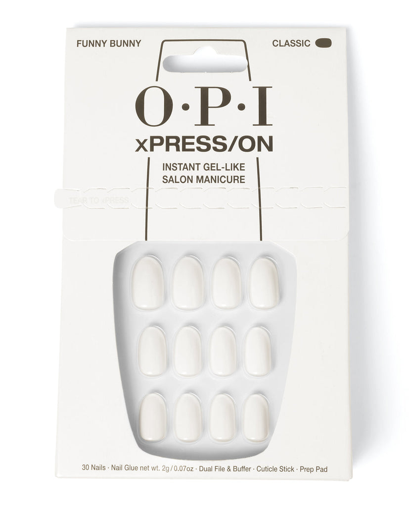 OPI xPRESS/ON – Funny Bunny – Korte Zelfklevende Kunstnagels met Gel-look