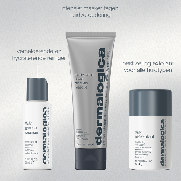 Dermalogica Light Up The Room Cadeauset – Stralende Huid (1 Fullsize + 2 Travelsize)
