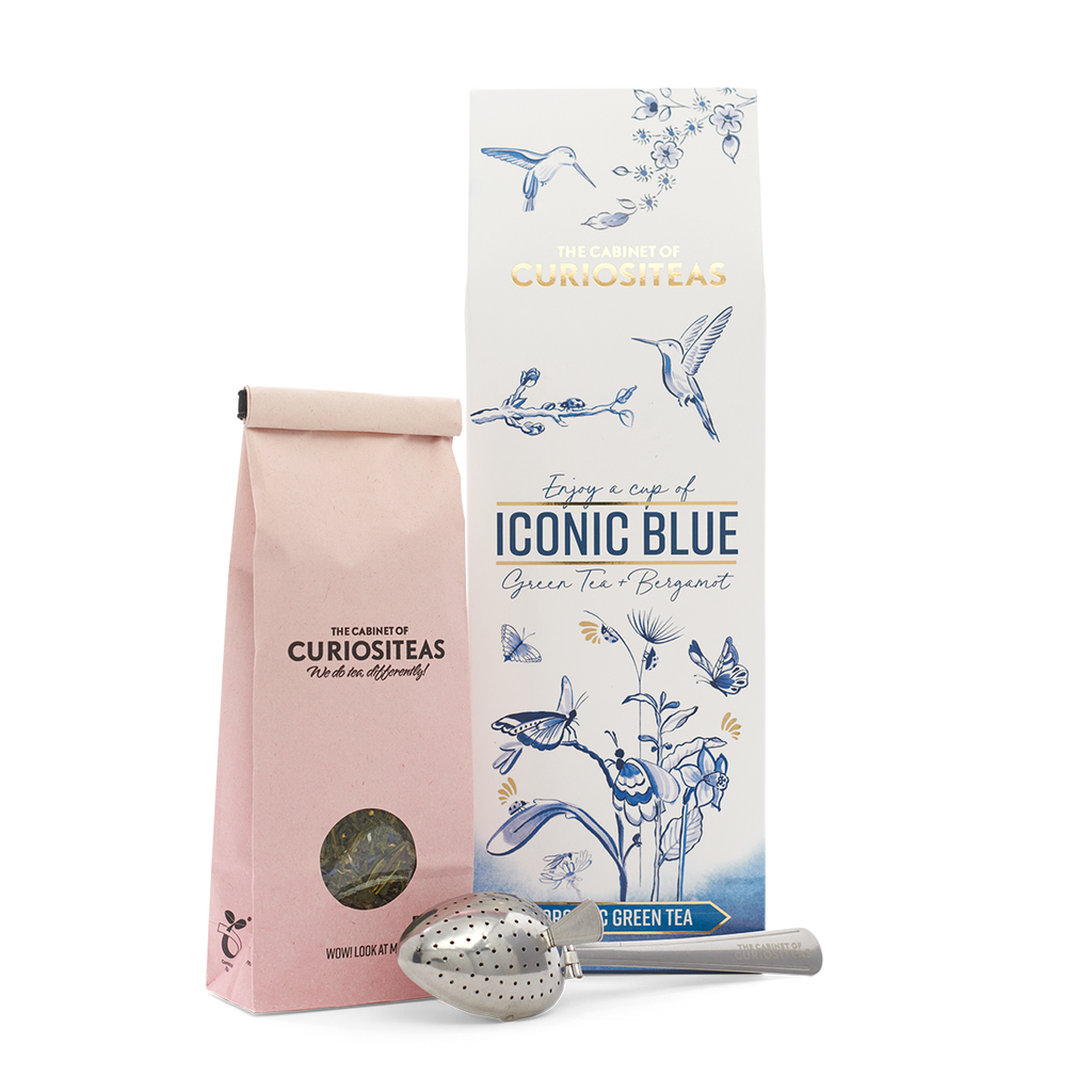 The Cabinet of CuriosiTeas - Iconic Blue Green Tea Giftbox - Delfts Blauw - Beauty Junkies