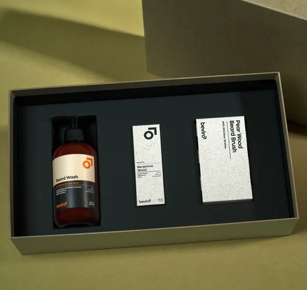 Beviro Bergamia Wood Beard Care Kit – Cadeauset voor Baardverzorging