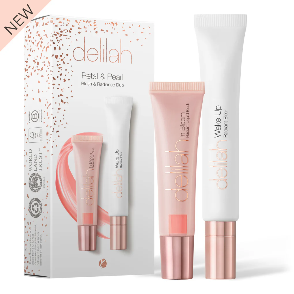Delilah Cosmetics - Petal & Pearl  Blush & Radiance Duo - Blush & Highlighter