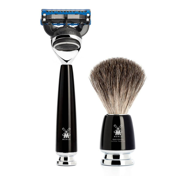 Mühle - RYTMO scheerset 4-delig – Fusion – zwart (complete luxe scheerset)