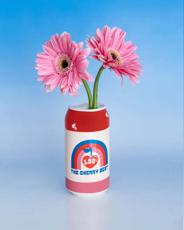 Ban.do Lucky Cherry Cream Soda Vaas – Keramische Vaas in Retro Frisdrankdesign