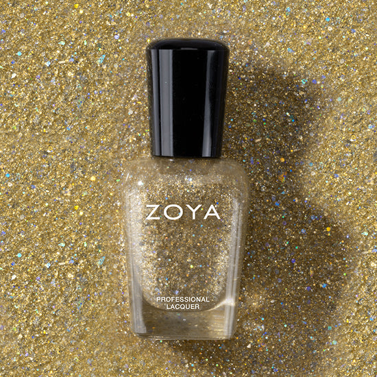 Zoya – Vienna – Briljant Goud Metallic met Iriserende Shimmer & Flakes – Vegan Nagellak