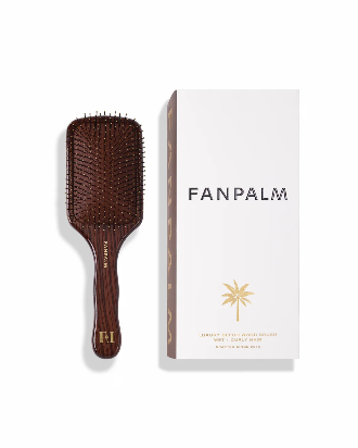 Fan Palm -  Beech Wood Wet + Curly Hairbrush – Haarborstel voor Krullen