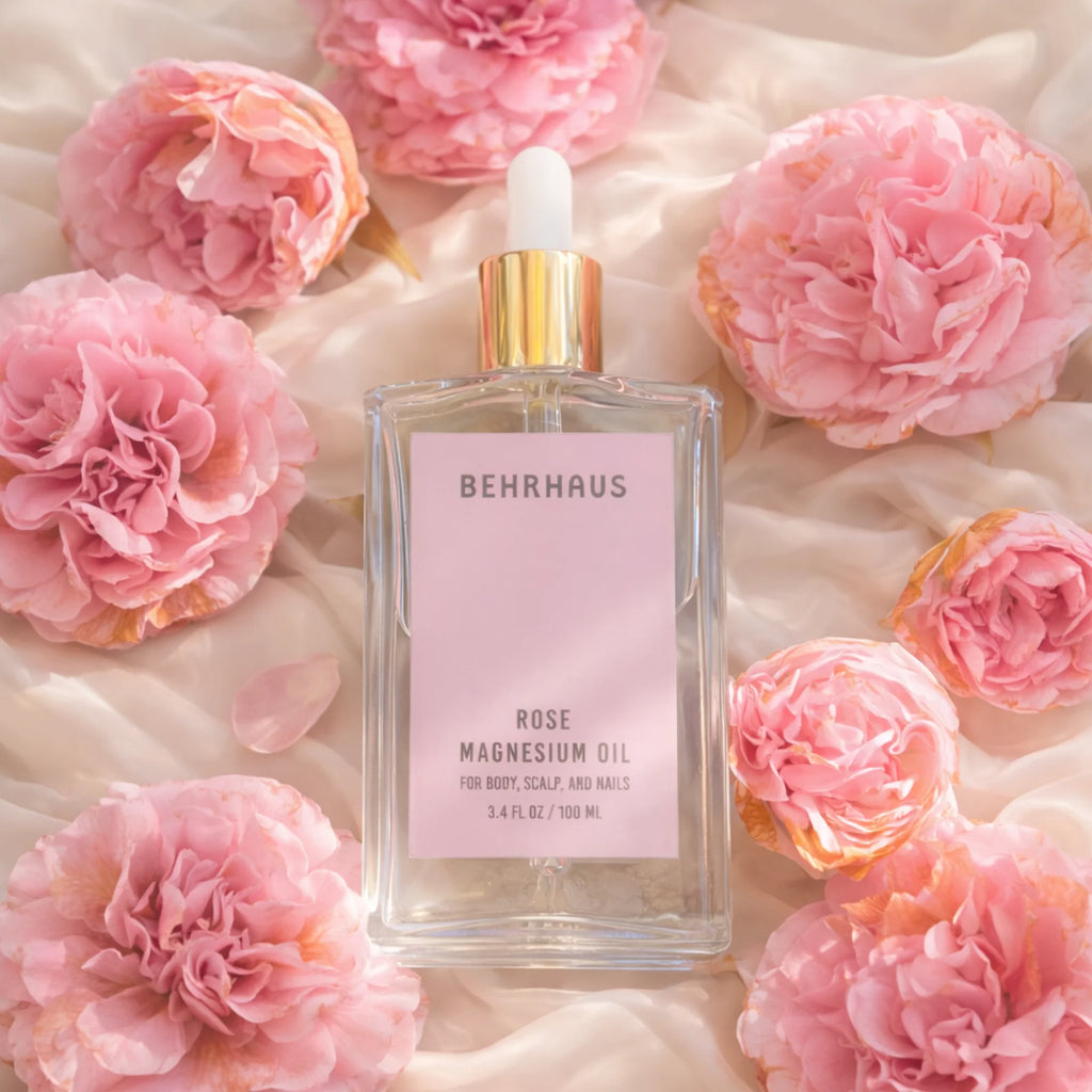Behrhaus - Rose Magnesium Oil – Kalmerende Magnesiumverzorging met Biologische Rozenhydrosol