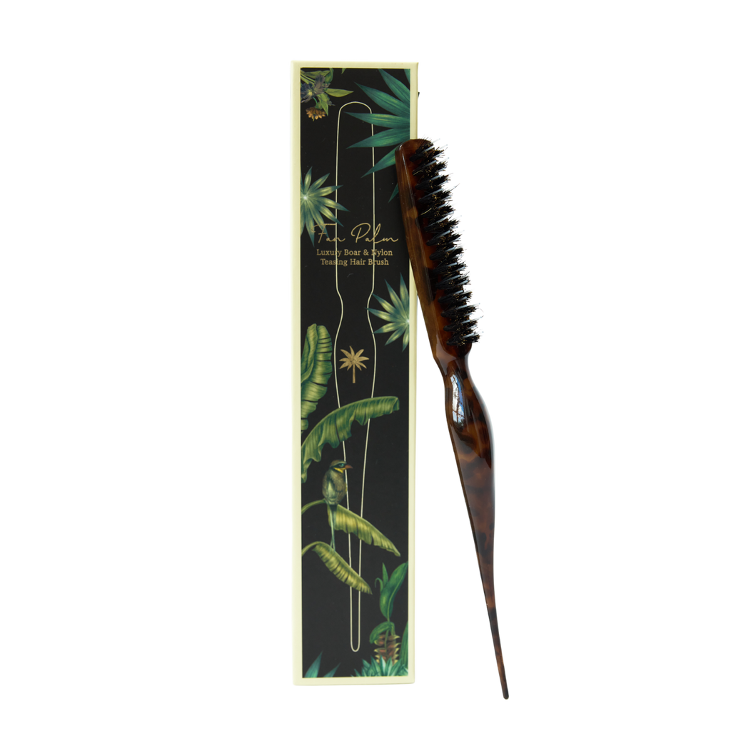 Fan Palm - Turtle Boar & Nylon Toupeerborstel – Voor Volume & Styling