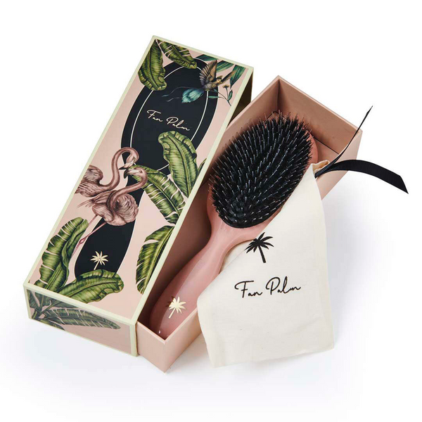 Fan Palm - Haarborstel Blush Roze met Glitter Medium